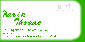 maria thomae business card